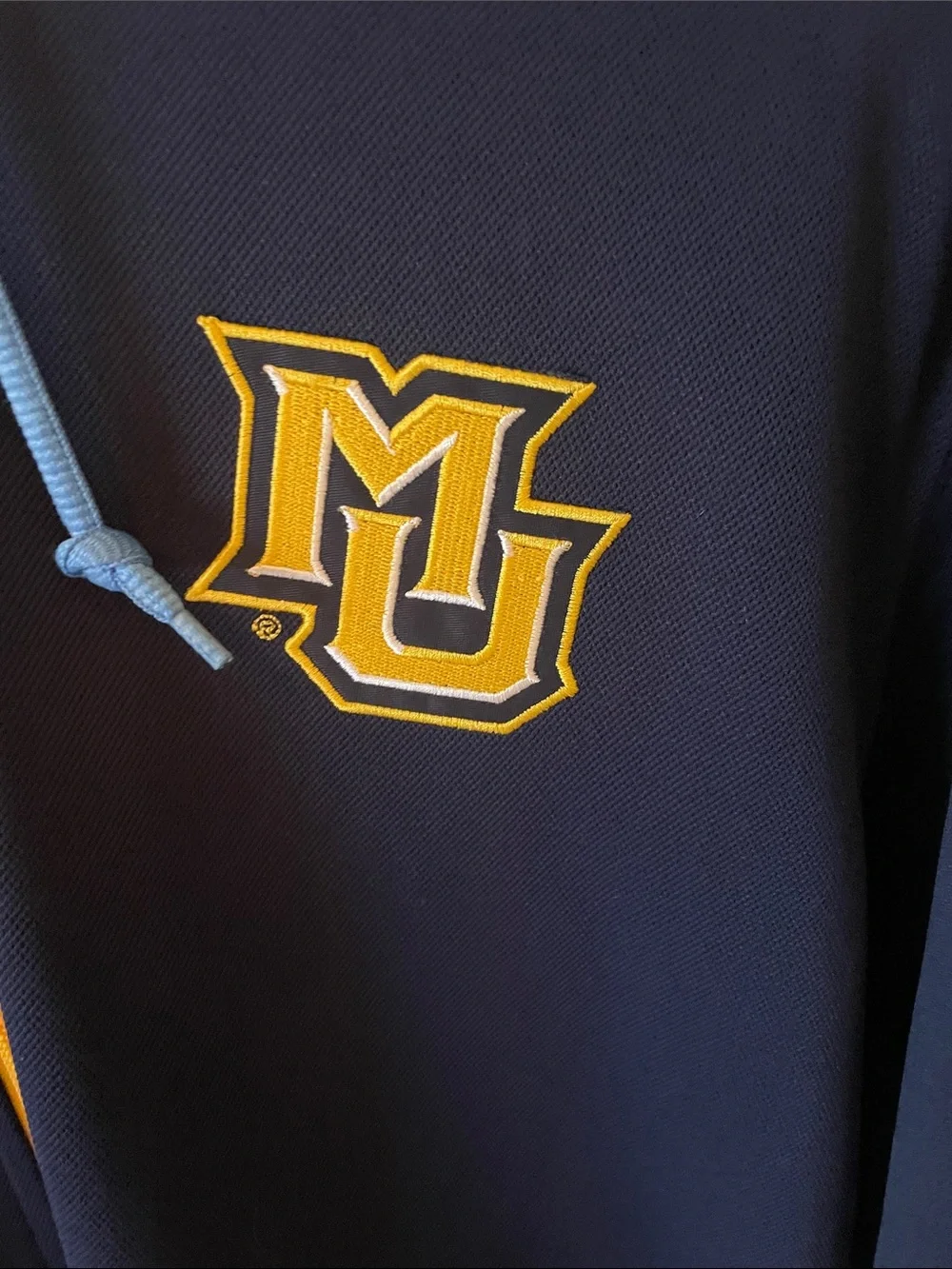 Jordan Navy Blue & Yellow Full-Zip Lightweight Hoodie